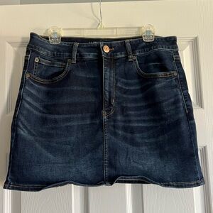 American Eagle Next Level Hi-Rise Mini Jean Skirt